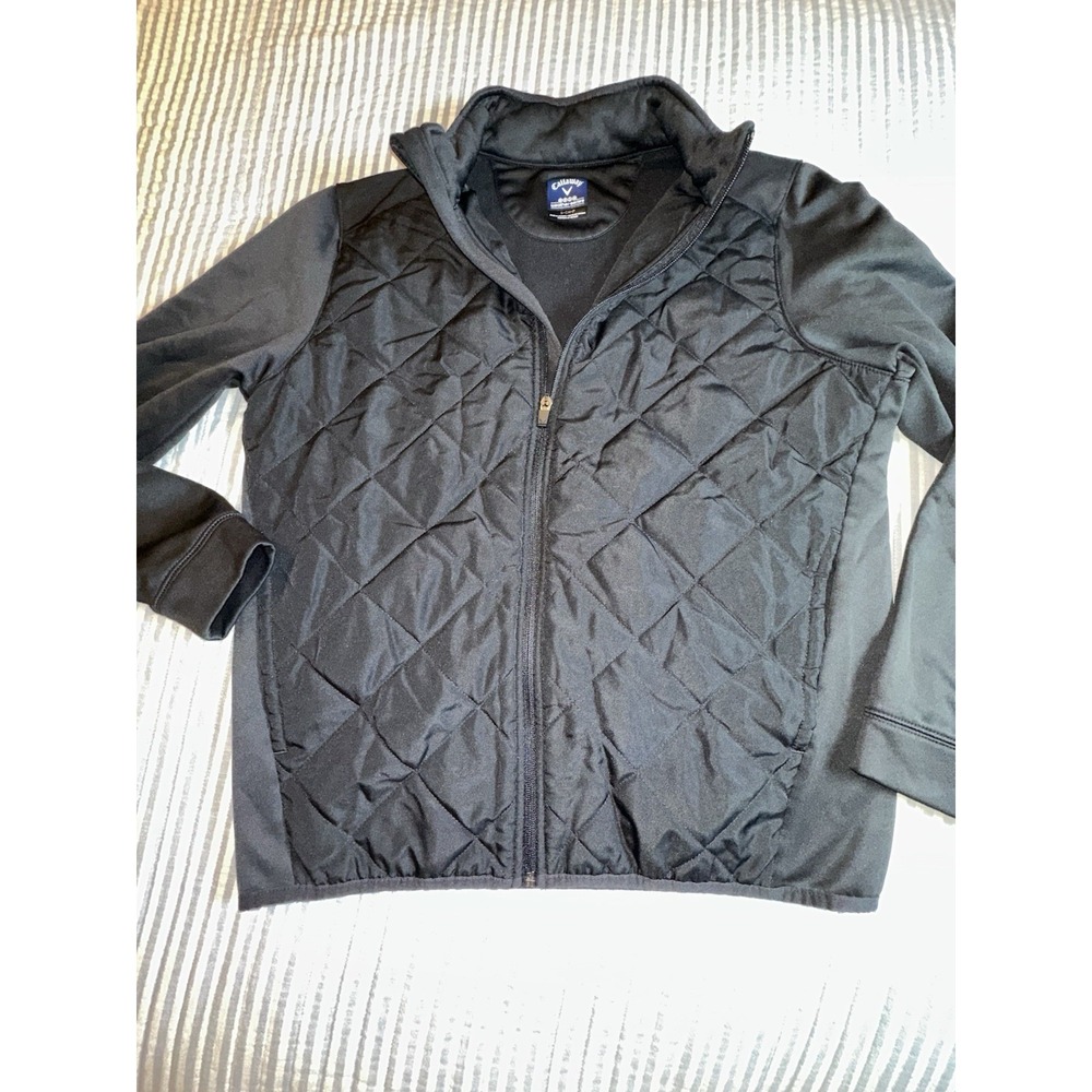 Callaway Weather Series‎ Men's Small Black Quilted Full Zip Jacket Lightweight